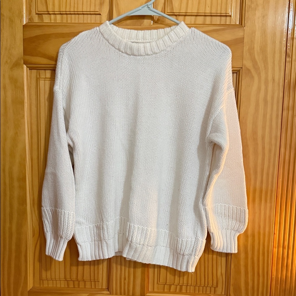 Classic White Knit Sweater
